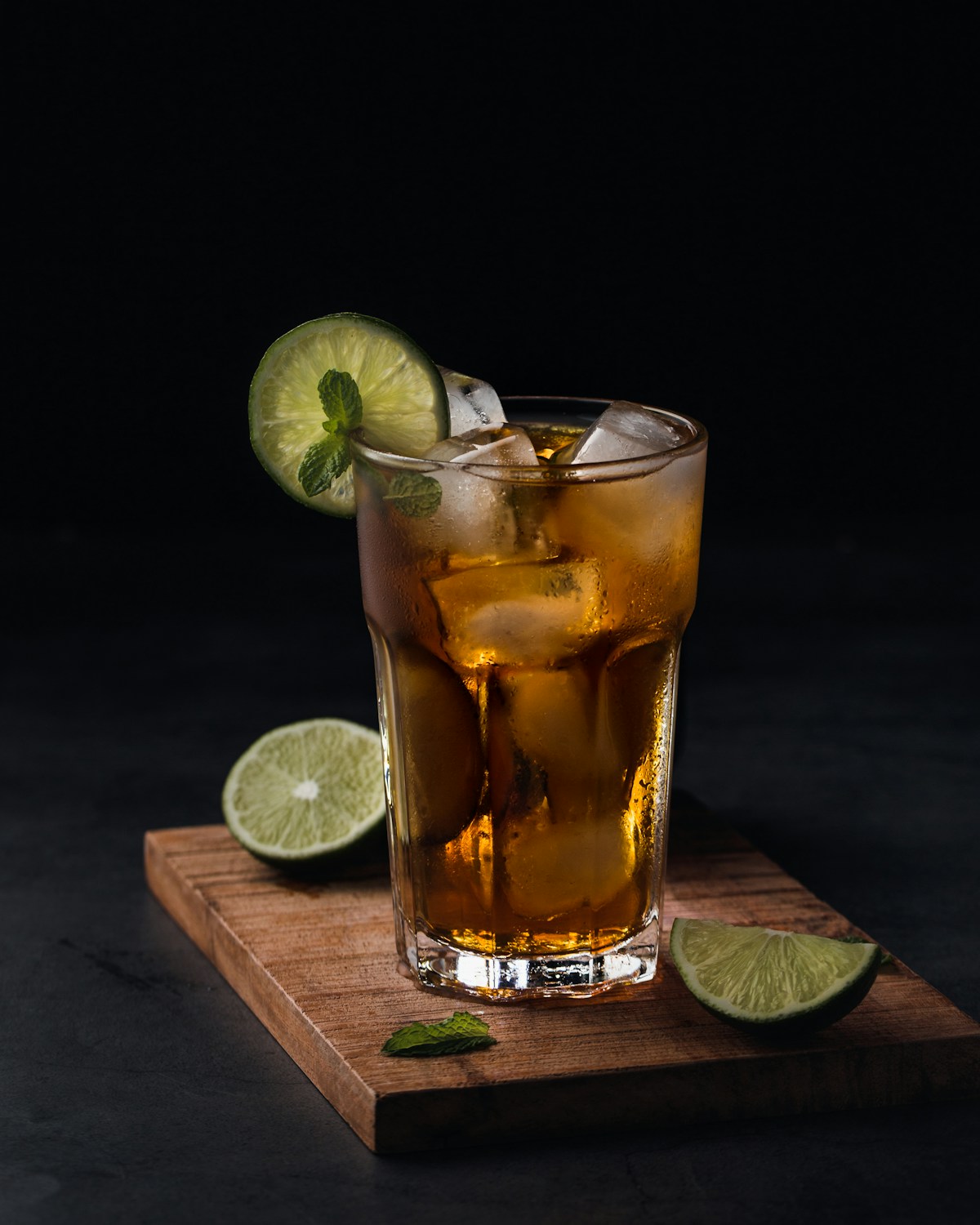 Refreshing drink moment